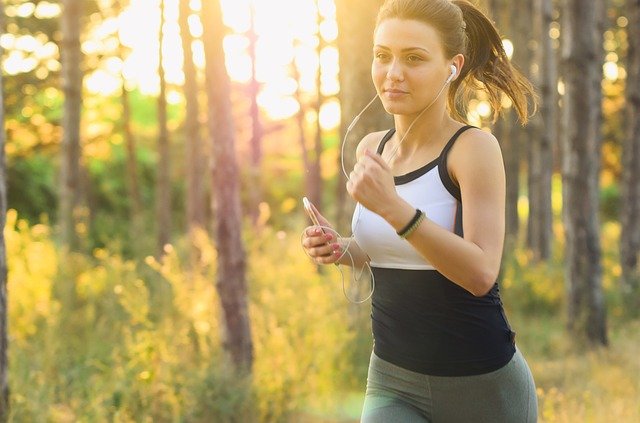 Girl running for anxiety relief