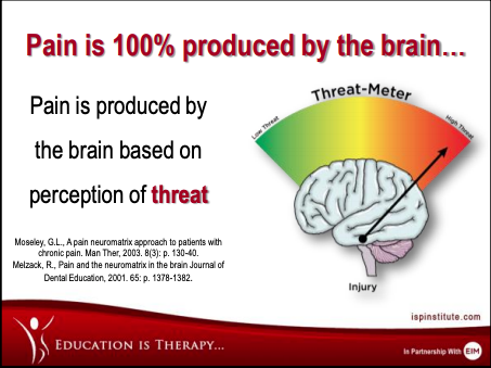 Picture showing how pain is in the brain