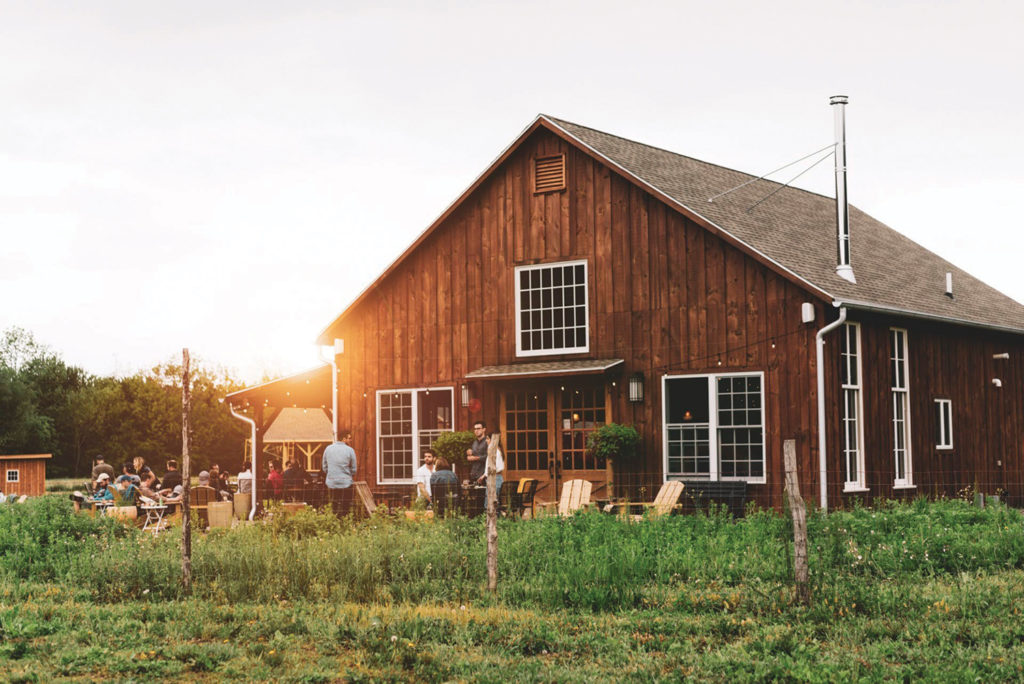 The main building at Arrow wood Farms Brewery 