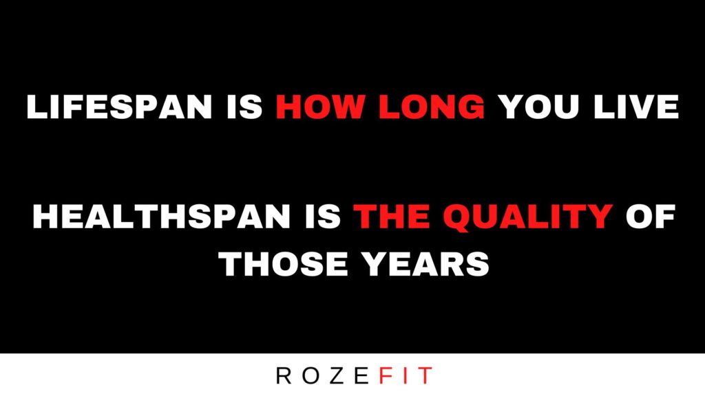 Text about healthspan vs.lifespan.